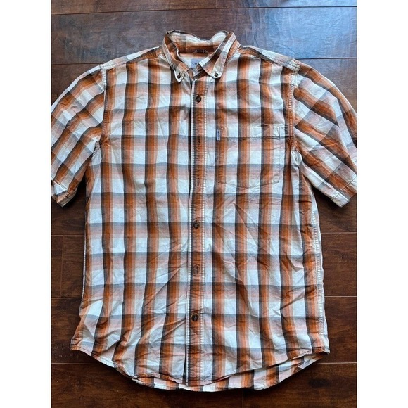Carhartt Relaxed Fit Short Sleeve Button Down Shirt Size M - Picture 1 of 6